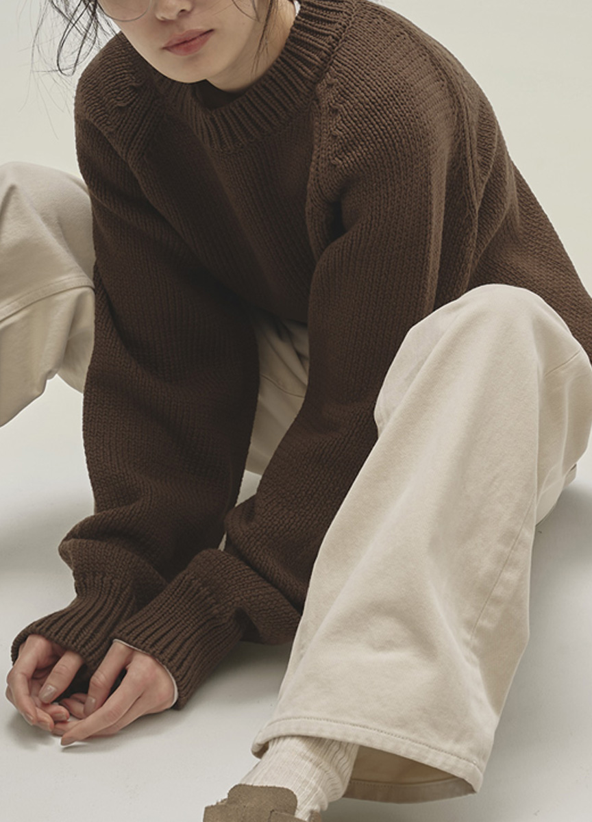 拉格蘭袖份量感針織上衣